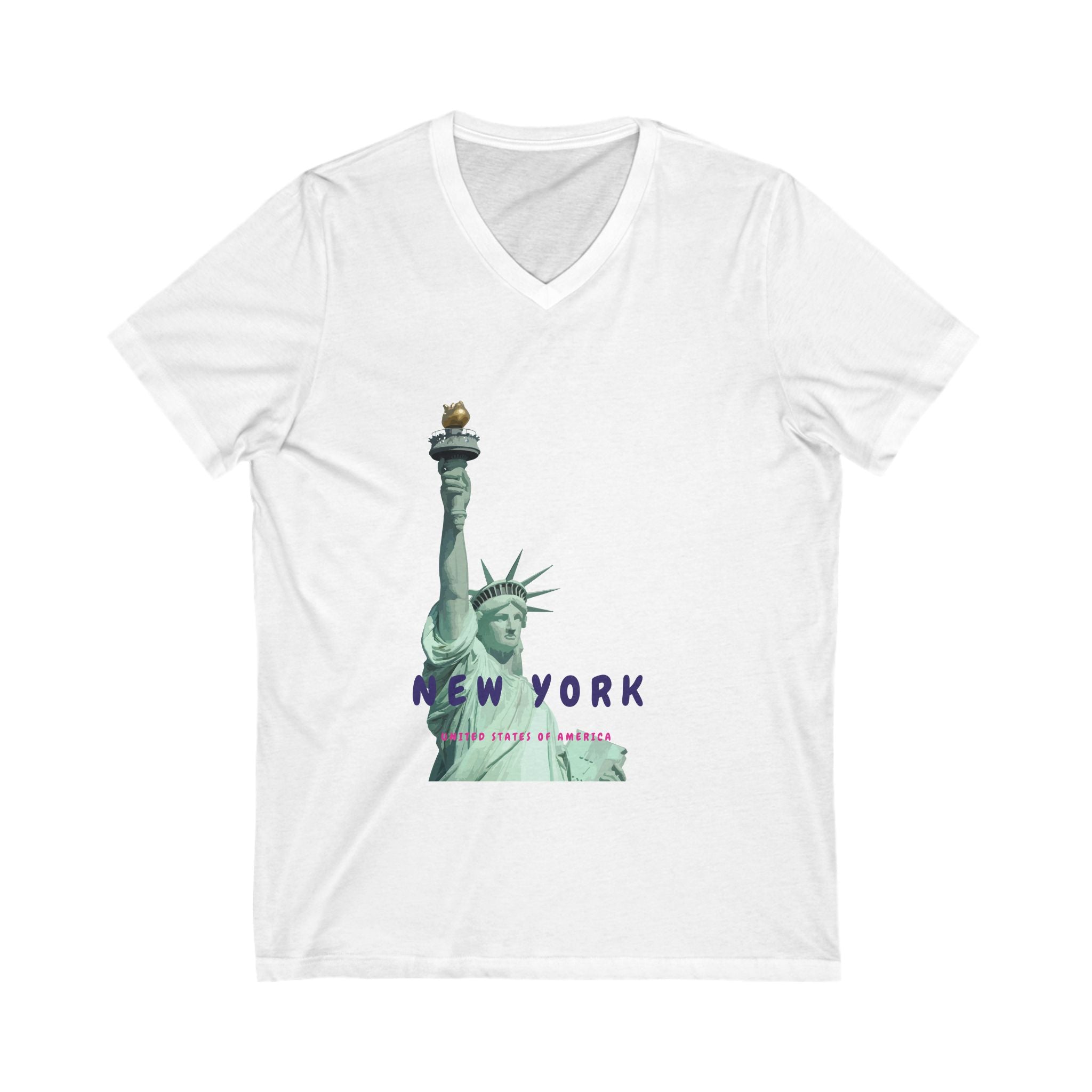 Unisex Jersey Short Sleeve V-Neck Tee