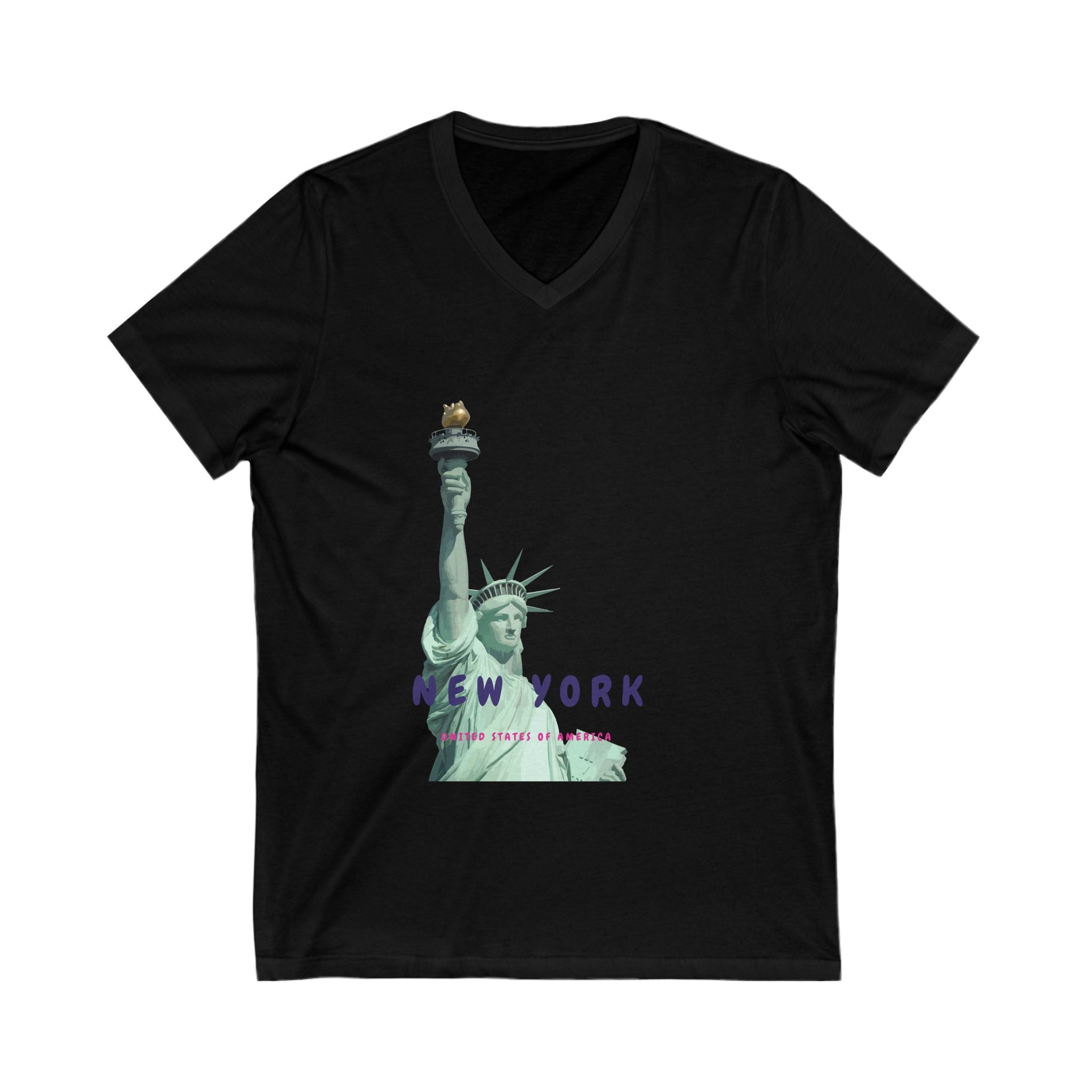 Unisex Jersey Short Sleeve V-Neck Tee